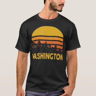  Retro Washington DC Skyline Jul4th Indep T-shirt