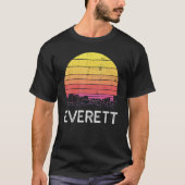 Retro Washington Everett Skyline  Urban Bui T-shirt (Voorkant)