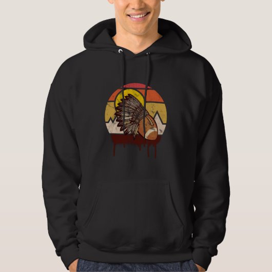 Retro Washington Football Fan Hoodie (Voorkant)