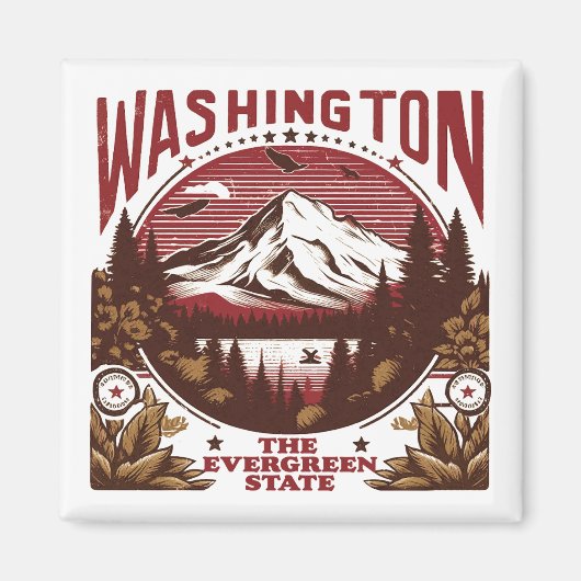 Retro Washington Magneet (Voorkant)