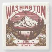 Retro Washington Stenen Onderzetter (Voorkant)