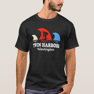 Retro Washington Twin Harbors Surfen T-shirt
