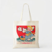retro  wasvrouw cadeau tote bag (Voorkant)