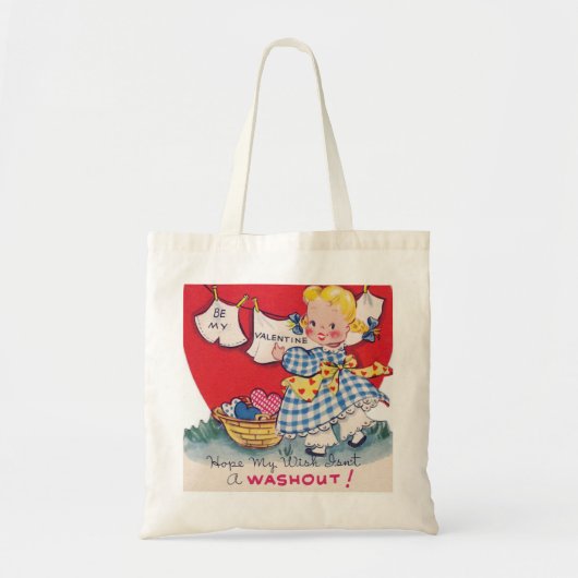 retro  wasvrouw cadeau tote bag (Voorkant)