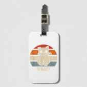 Retro wat Cat Knife betekent Kat Funny Cats mam en Bagagelabel (Voorkant (verticaal))