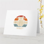 Retro wat Cat Knife betekent Kat Funny Cats mam en Kaart (Gele Bloem)