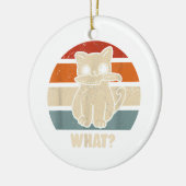 Retro wat Cat Knife betekent Kat Funny Cats mam en Keramisch Ornament (Links)