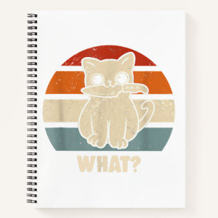 Retro wat Cat Knife betekent Kat Funny Cats mam en Notitieboek