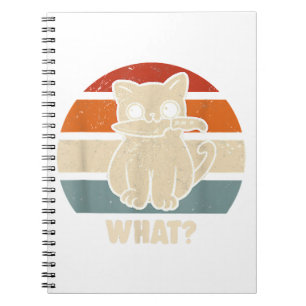 Retro wat Cat Knife betekent Kat Funny Cats mam en Notitieboek