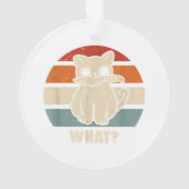 Retro wat Cat Knife betekent Kat Funny Cats mam en Ornament (achterkant)