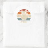 Retro wat Cat Knife betekent Kat Funny Cats mam en Ronde Sticker (Tas)