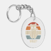 Retro wat Cat Knife betekent Kat Funny Cats mam en Sleutelhanger (Voorkant Links)