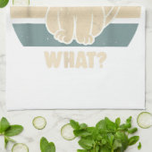 Retro wat Cat Knife betekent Kat Funny Cats mam en Theedoek (Gevouwen)