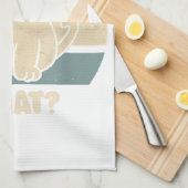 Retro wat Cat Knife betekent Kat Funny Cats mam en Theedoek (Quarter Fold)