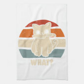 Retro wat Cat Knife betekent Kat Funny Cats mam en Theedoek (Verticaal)