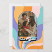 Retro Wat een Jaar Jaaroverzicht Vakantiefoto Feestdagenkaart (Voorkant)