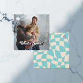 Retro "Wat een jaar!" Vakantiefoto Bedankjes Labels