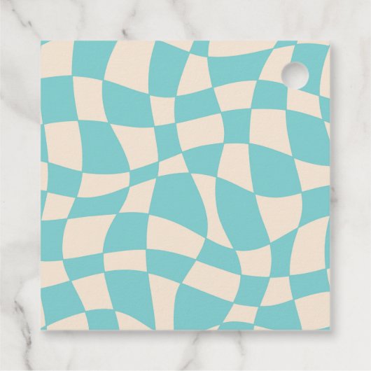 Retro "Wat een jaar!" Vakantiefoto Bedankjes Labels (Achterkant)