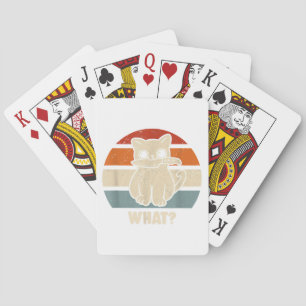 Retro Wat Kat Mes Miauw Kit Kat Fun Cats Moeder En Pokerkaarten