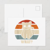 Retro Wat Kat Mes Miauw Kitty Grappige Katten Moed Briefkaart (Voorkant / Achterkant)