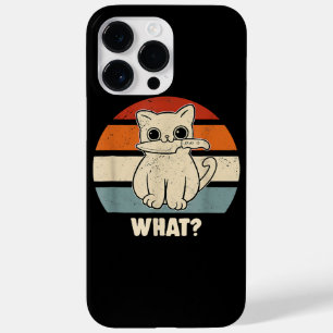 Retro Wat Kat Mes Miauw Kitty Grappige Katten Moed Case-Mate iPhone 14 Pro Max Hoesje