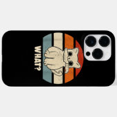 Retro Wat Kat Mes Miauw Kitty Grappige Katten Moed Case-Mate iPhone Case (Achterkant (horizontaal))