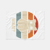 Retro Wat Kat Mes Miauw Kitty Grappige Katten Moed Fleece Deken (Voorkant (Horizontaal))
