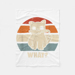 Retro Wat Kat Mes Miauw Kitty Grappige Katten Moed Fleece Deken