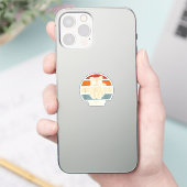 Retro Wat Kat Mes Miauw Kitty Grappige Katten Moed Sticker (Telefoon)