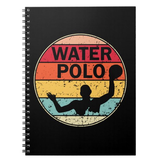 Retro Water Polo -  H2 Polo Waterpolo Notitieboek (Voorkant)