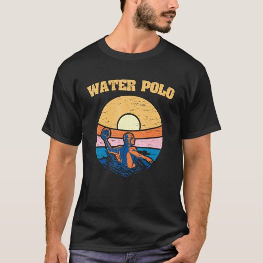 Retro Water Polo voor een zwemmer Spuitlak Water P (Voorkant)