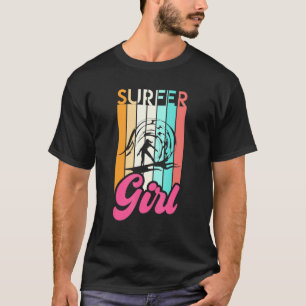 Retro Water Sport Surf Waves Surfer Meisjes Su T-shirt