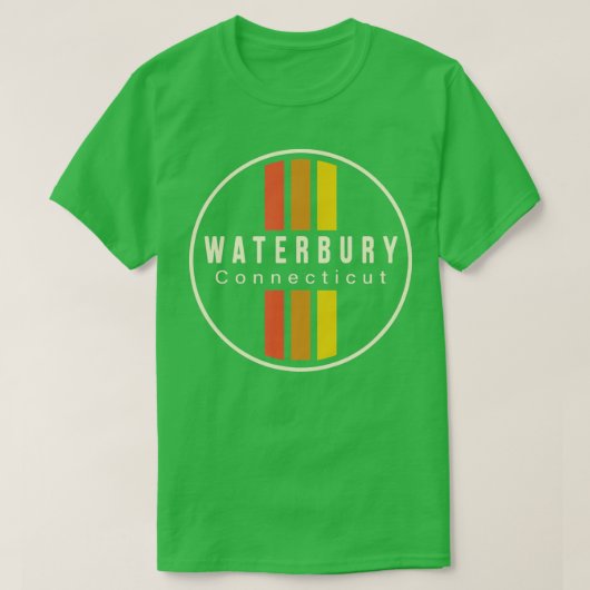 Retro Waterbury Connecticut T-shirt (Design voorkant)