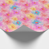 Retro Watercolor Floral Pattern Cadeaupapier (Hoek)