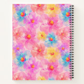 Retro Watercolor Floral Pattern Notitieboek (Achterkant)