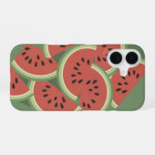 Retro Watermeloenschijven iPhone 16 Hoesje (Achterkant horizontaal)