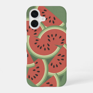 Retro Watermeloenschijven iPhone 16 Hoesje
