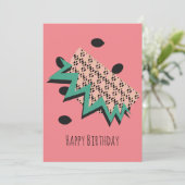 Retro Watermelon Seeds Pair Happy Birthday Kaart (Staand voorkant)