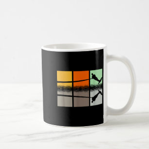 Retro Waterskiën Silhouet Golf Liefhebber Ski Touw Koffiemok
