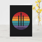 Retro Waterskiing - Water Ski Kaart (Gele Bloem)