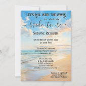 Retro Waterverf Beach Vrijgezellenfeest Kaart (Voorkant)