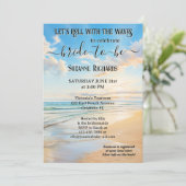 Retro Waterverf Beach Vrijgezellenfeest Kaart (Staand voorkant)