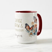 Retro Waterverf Butterfy Mok (Voorkant rechts)