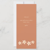 Retro Waterverf Floral Happy Birthday Kaart (Achterkant)