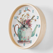 Retro Waterverf Floral Teapot (Hoek)