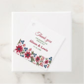 Retro Waterverf Florals Bedankjes Labels (In situ)