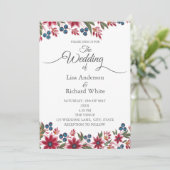 Retro Waterverf Florals Kaart (Staand voorkant)