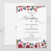 Retro Waterverf Florals Kaart (Voorkant / Achterkant)