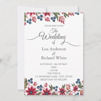 Retro Waterverf Florals Kaart