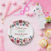 Retro Waterverf Florals Papieren Bordje (Feest)
